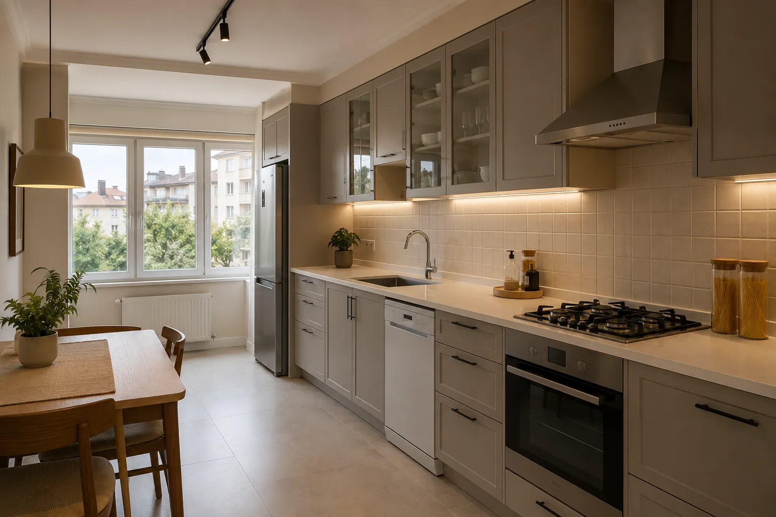 Kadıköy apartman mutfağı ölçeğinde mutfak tadilatı örneği