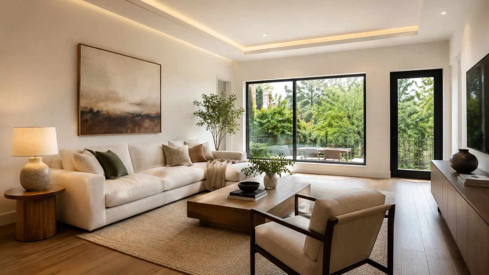 Ataşehir dairesinde salon, boya ve yaşam alanı yenileme örneği